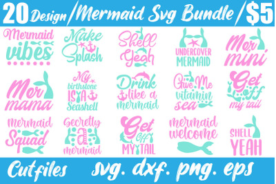 mermaid svg bundle