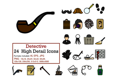 Detective Icon Set