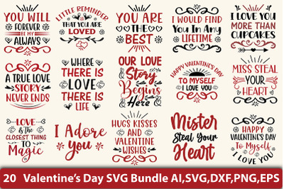 Valentaines Day SVG Bundle