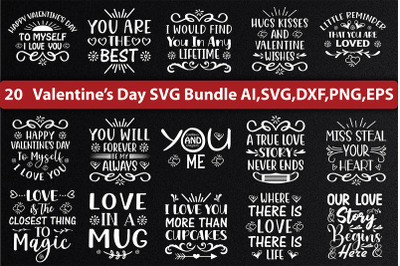 Valentaines Day SVG Bundle