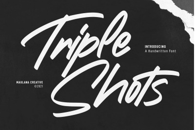 Triple Shots Handwritten Font