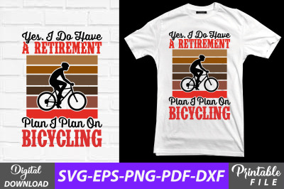 Bicycling T-shirt Sublimation Retirement