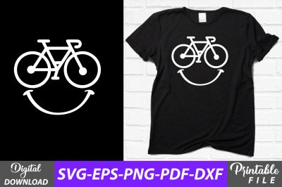 Vintage Bicycling Happy Face Sublimation