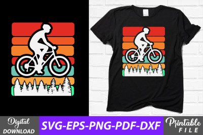 Vintage Bicycling T-shirt Sublimation