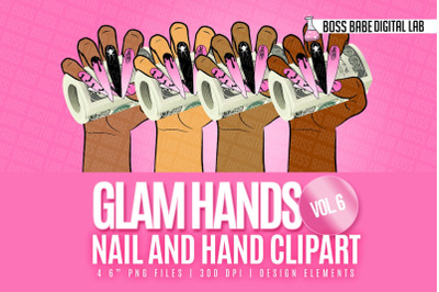 Glam Nail Hands Clipart