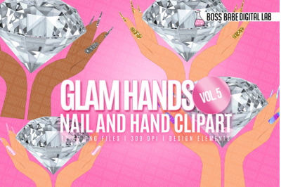 Glam Nail Hands Clipart: &quot;Nails CLIPART&quot; Hands clipart