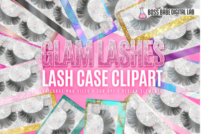 Glam Lash Case Clipart: &quot;LASH CASE CLIPART&quot; Glitter Lash Cli
