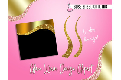 Glam and Glitz Wave Clipart