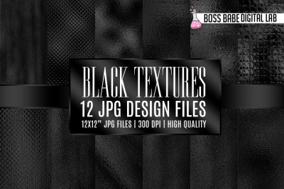 Black Metallic Foil Textures