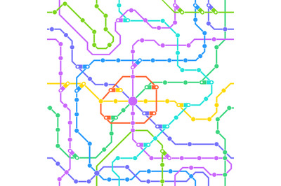 Metro subway map, city public transport scheme seamless pattern. Under