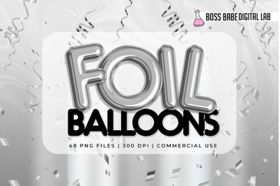 Silver Foil Balloon Clipart: &quot;Balloon CLIPART&quot; Silver clipart