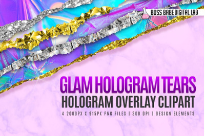 Glam Hologram Tears Clipart