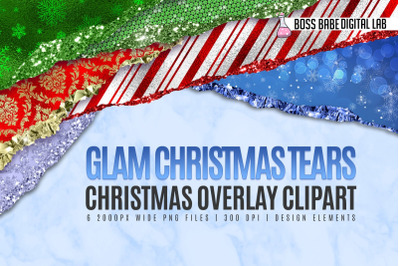 Glam Christmas Tears Clipart