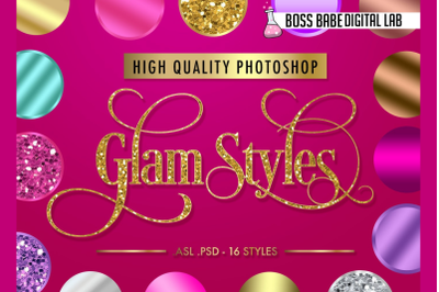 Glam Layer Styles for Photoshop