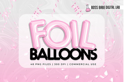 Blush Pink Foil Balloon Clipart: &quot;Balloon CLIPART&quot; Pink clipart