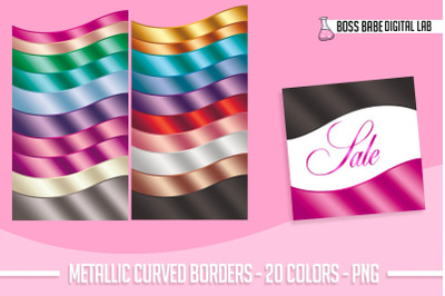 Metallic Curved Border Clipart