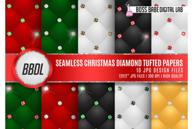 Seamless Christmas Tufted Diamond Papers