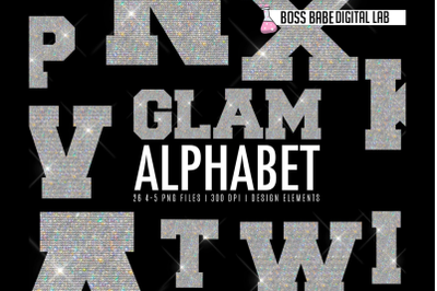 Glam School Alphabet Clipart