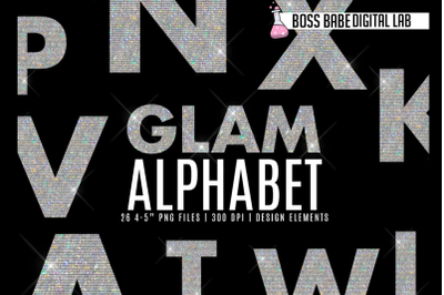 Glam Alphabet Clipart