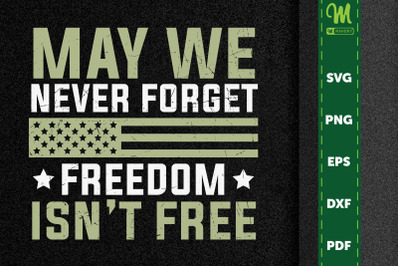 May We Never Forget Freedom Isn&amp;&23;039;t Free