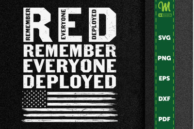 Remember Everyone Veteran Deployed Red