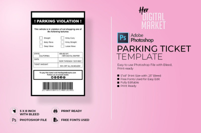 Parking Ticket Marketing Template