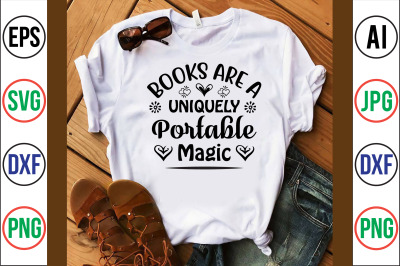 Books Are A Uniquely Portable Magic svg cut file