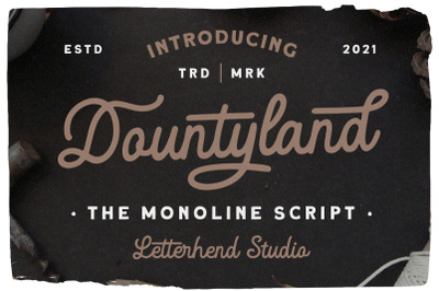 Dountyland - Monoline Script
