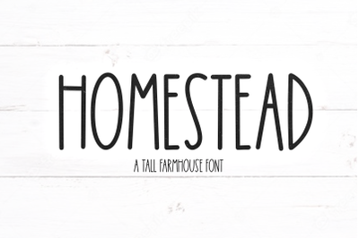 Homestead - Tall Farmhouse Font