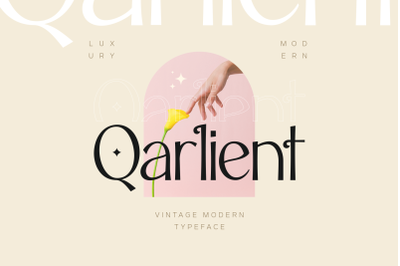 Qarlient - An Elegant Modern Display Font