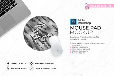 Round Mousepad Mockup