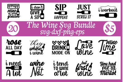 the wine svg bundle