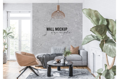 Wall mockup&2C; Wall paper mockup