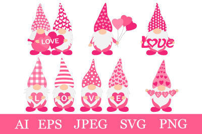 Valentine&amp;&23;039;s day Gnomes sublimation. Valentine&amp;&23;039;s Gnomes SVG