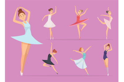 Ballet. Dancers girl ballerina woman happy beautiful girl in action po