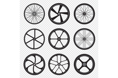 Bike wheels. Motor bicycle round shapes circle stylized fitness activi