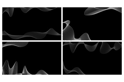 Abstract waves banners design. Sound or music background&2C; digital tech