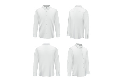 Male shirt. Business clothes for men white sleeve long shirt decent ve