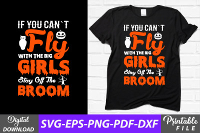 Funny Halloween Witches Broom Flying Svg