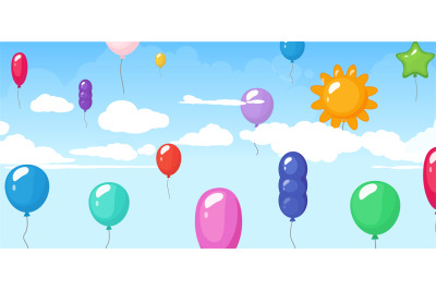 Colorful balloon, festival birthday graduating vector background