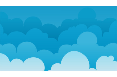 Sky cloudy background. Clouds banner template&2C; summer spring season ve