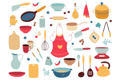 Kitchenware utensils. Cooking supplies and accessories, cutting boards