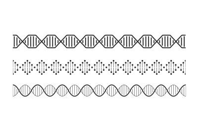 DNA elements. Helix double chromosomes model molecule. Seamless spiral