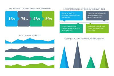 Infographics. Business presentation flowchart. Data visualization bars