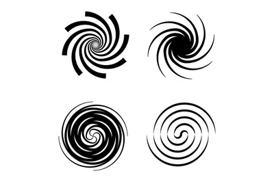 Spirals. Circular wave elements&2C; psychedelic hypnosis symbols. Abstrac