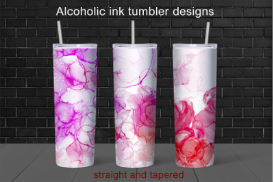 Alcoholic ink Tumbler wrap design Valentines day sublimation