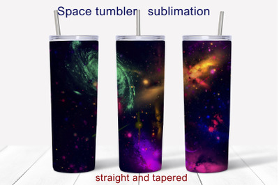 Galaxy tumbler wrap design Space sublimation for 20oz tumbler