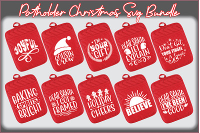 Potholder Christmas Svg Bundle