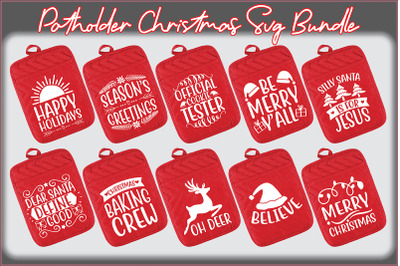 Potholder Christmas Svg Bundle