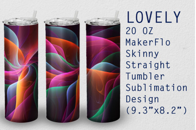 Tumbler Straight 20 OZ Sublimation Lovely Wrap Design